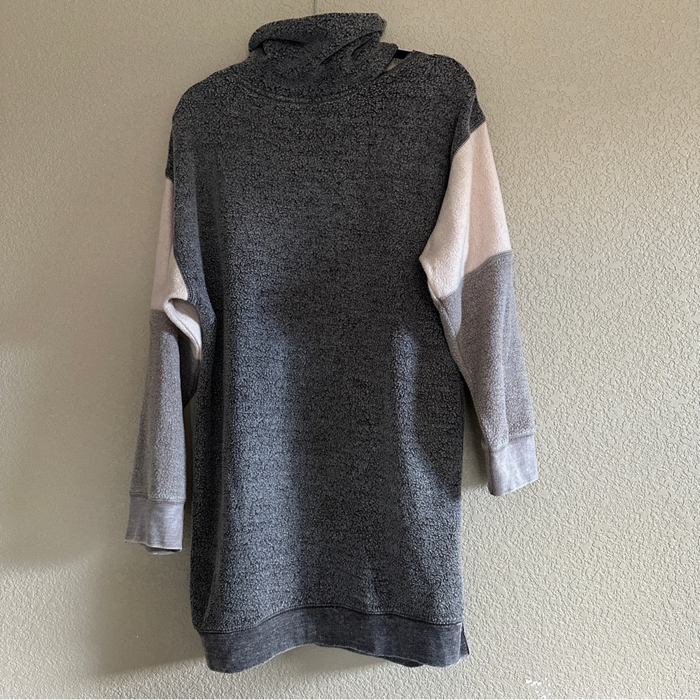 Grey and Pink Cozy Sweater Dress Size L
